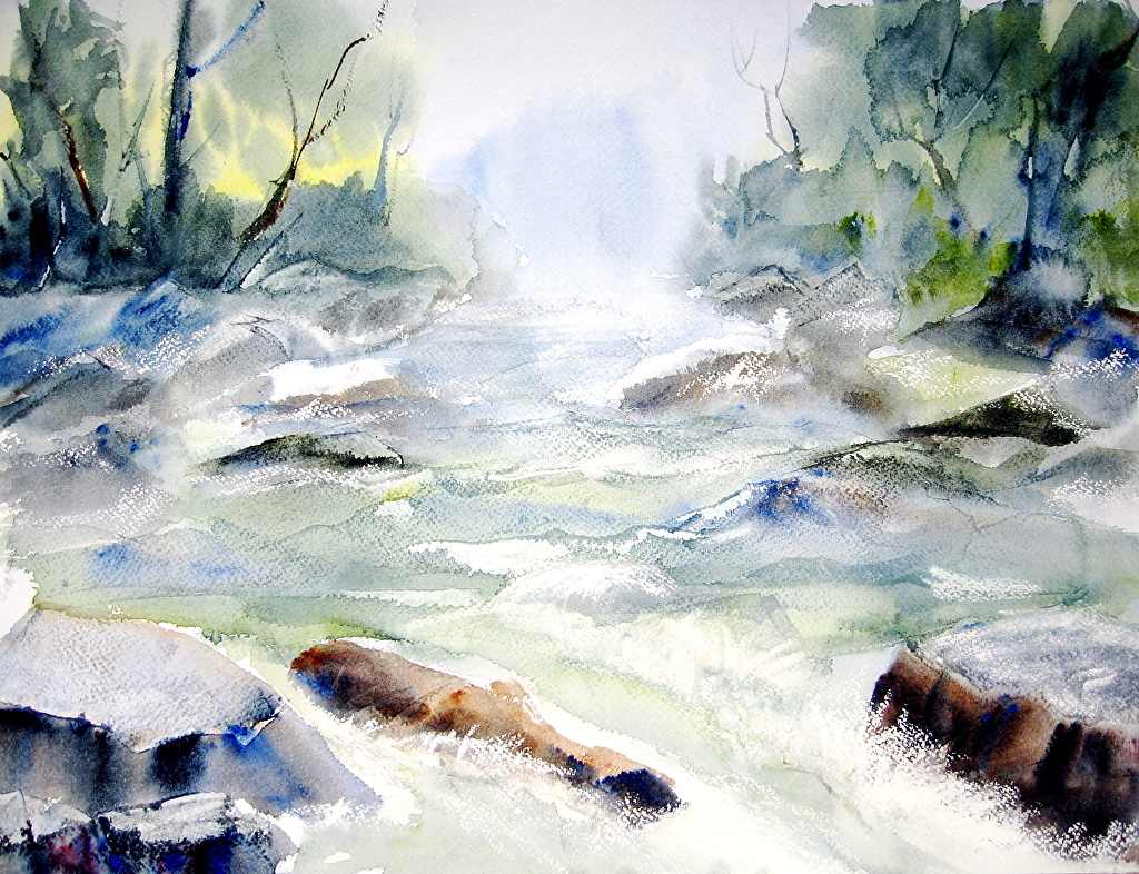 Rushing River by Barbara Mandel 