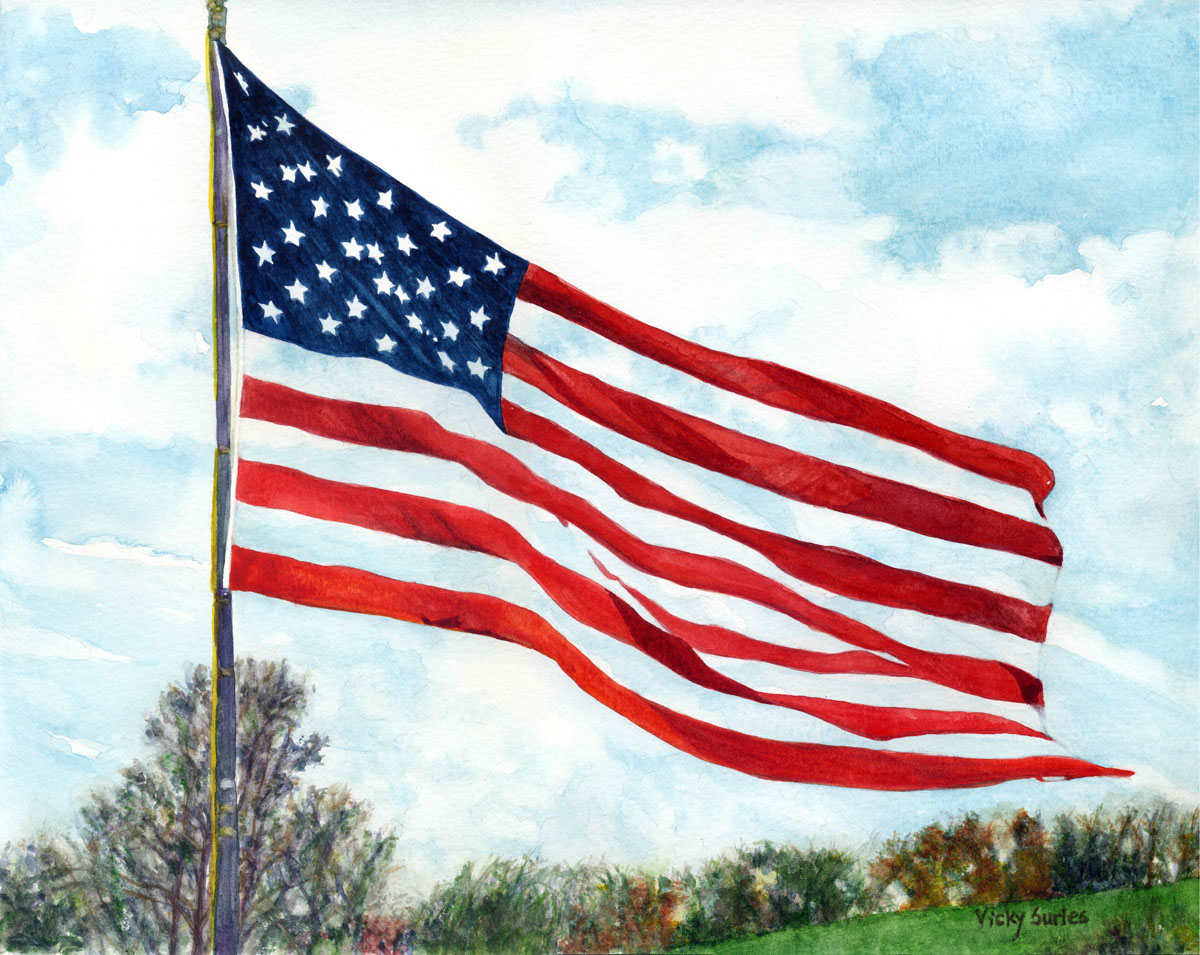 Clear (Red, White &) Blue Sky by Vicky Surles, Image 1.