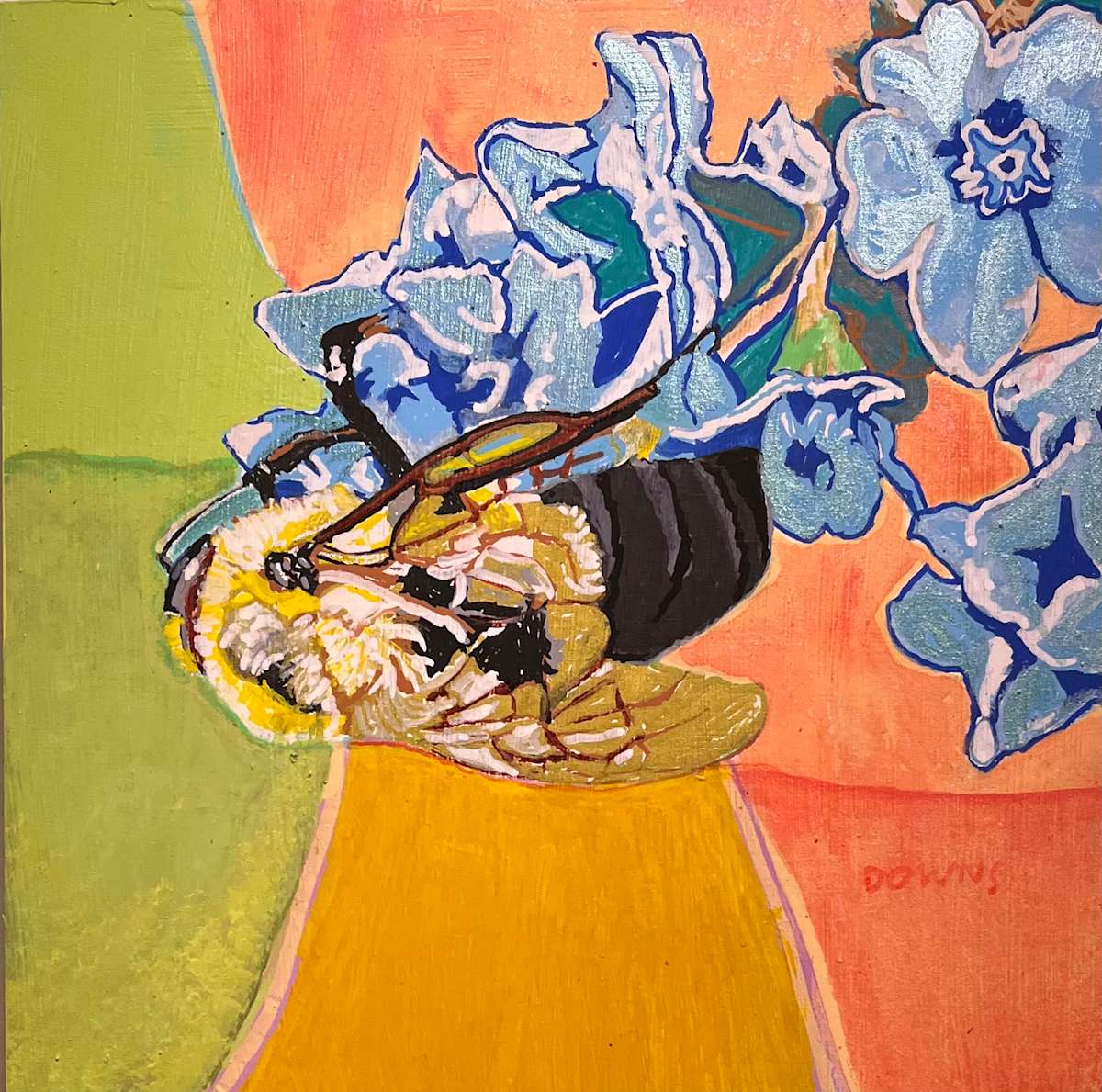 Bees Blue Bliss by Jamie Downs, Image 1.