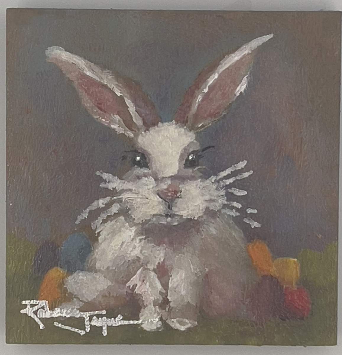 Easter Bunny 3x3 by Rabecca Jayne Hennessey, Image 1.