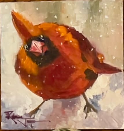 Snow Cardinal2 by Rabecca Jayne Hennessey, Image 1.