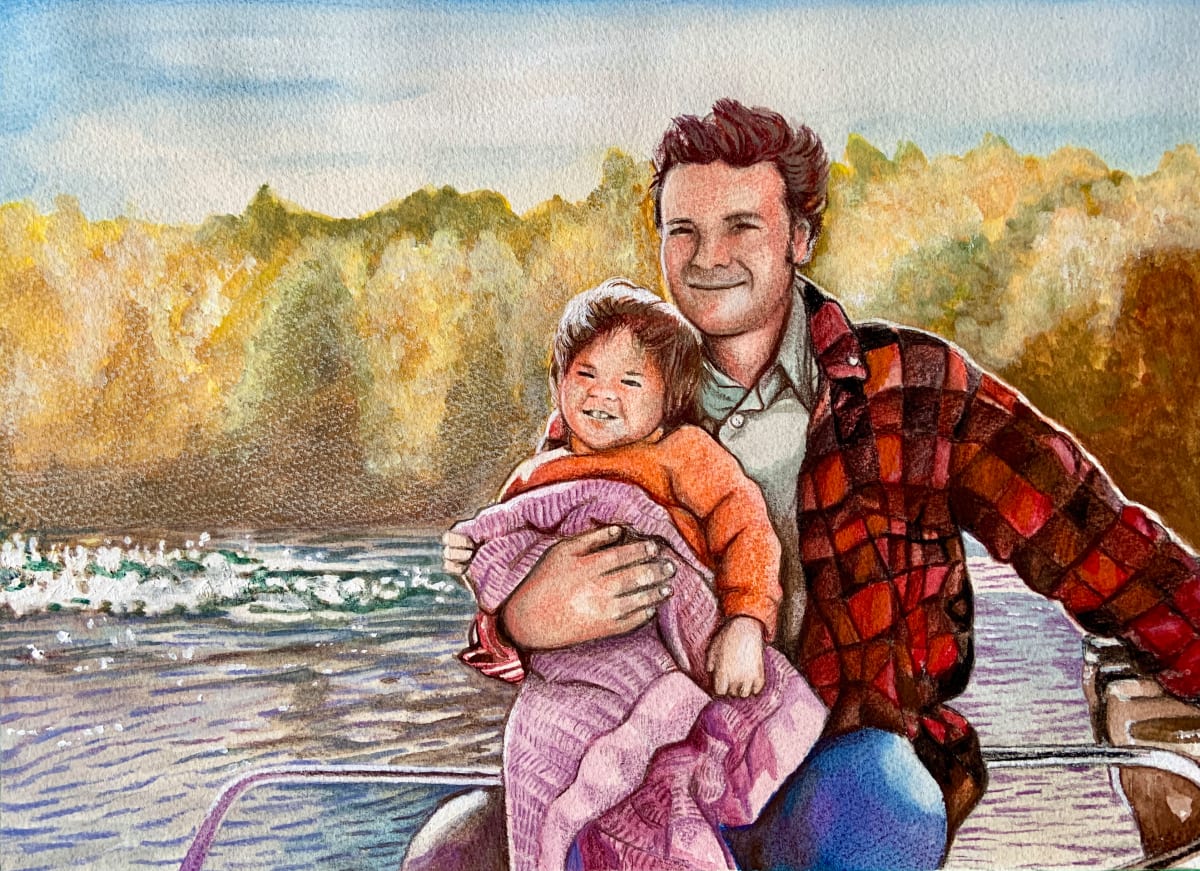 Dad and daughter at the lake  Image: Dad and daughter at the lake