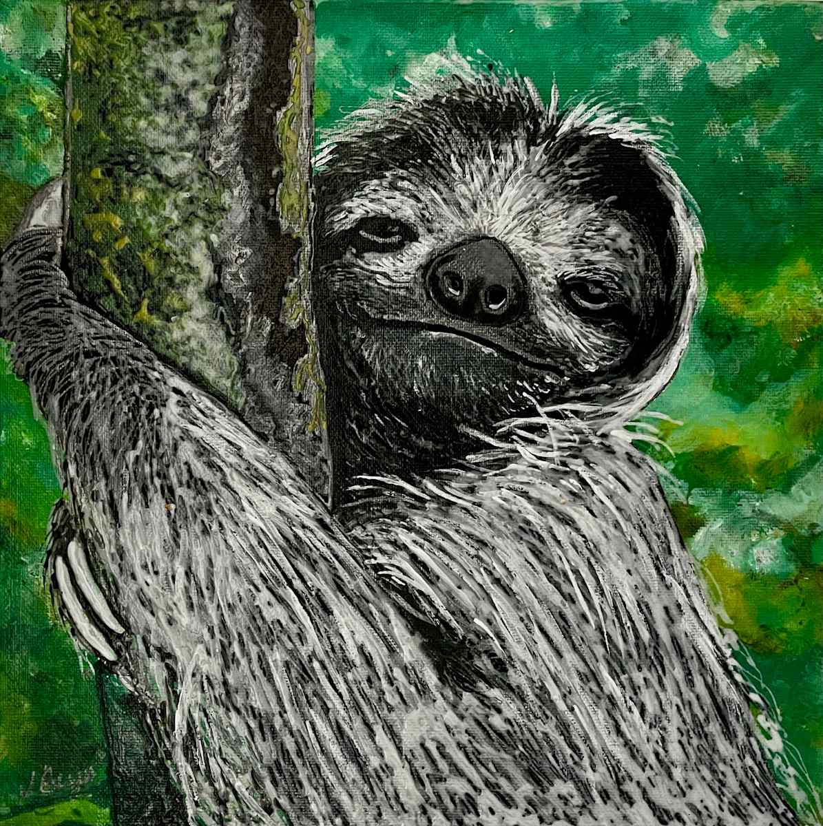 Happy Sloth by Joanne Berger 