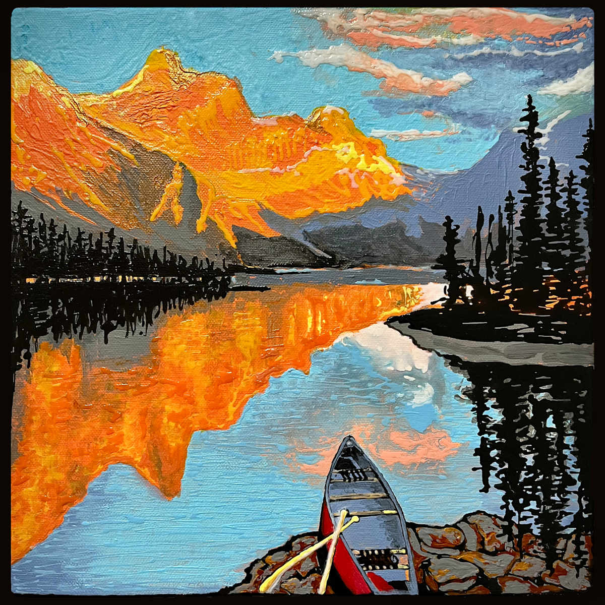 Peace in the mountain lake by Joanne Berger 