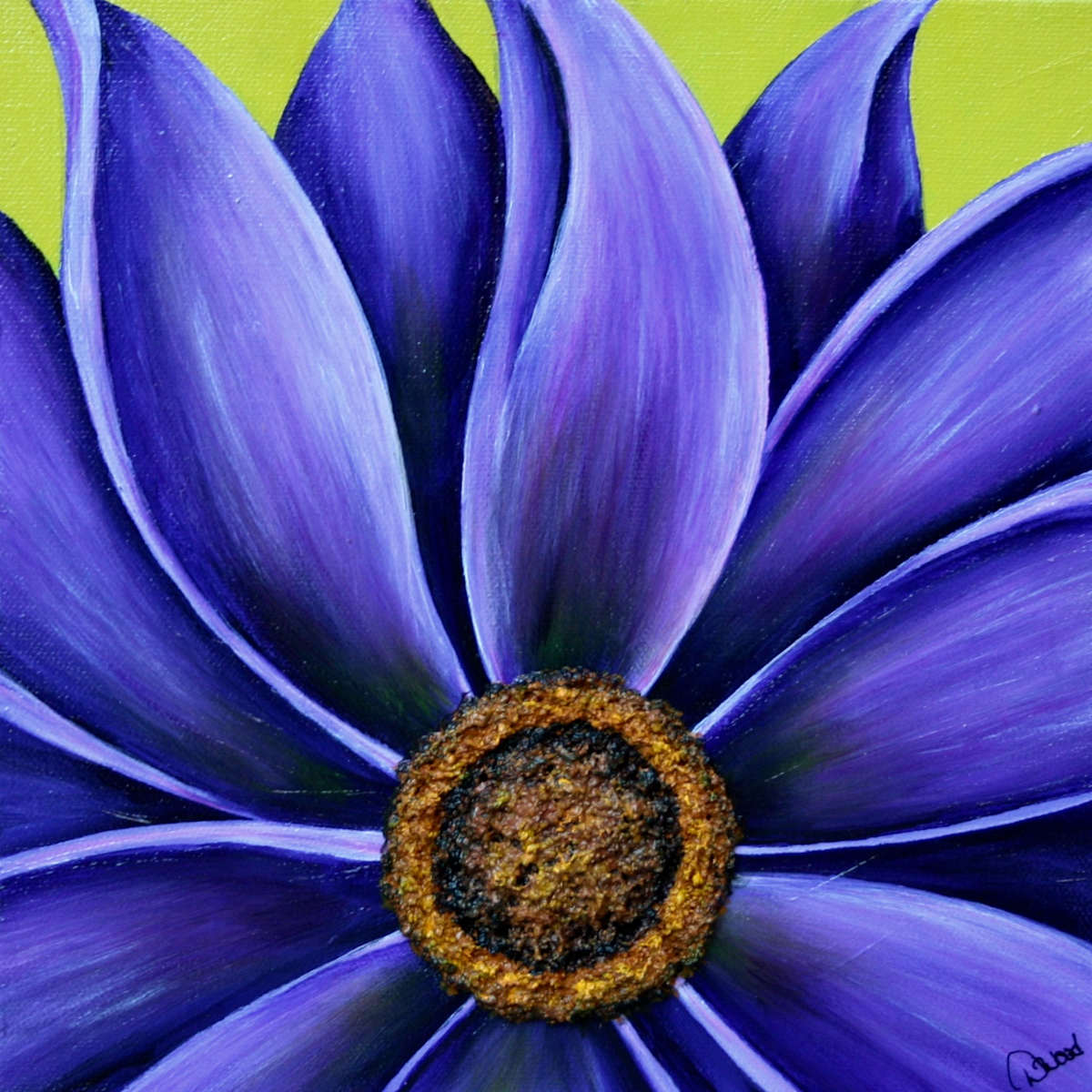 Purple Daisy 10 x 10 by Denise Cassidy, Image 1.