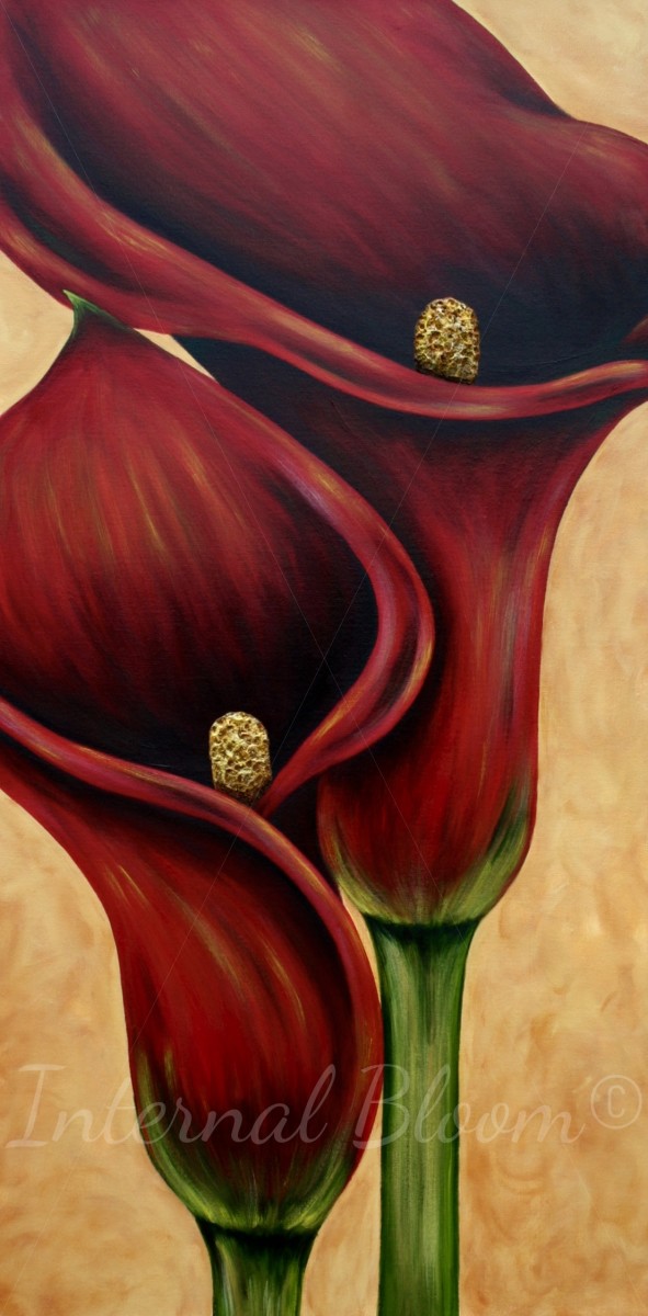 Red Calla Lilies by Denise Cassidy, Image 1.