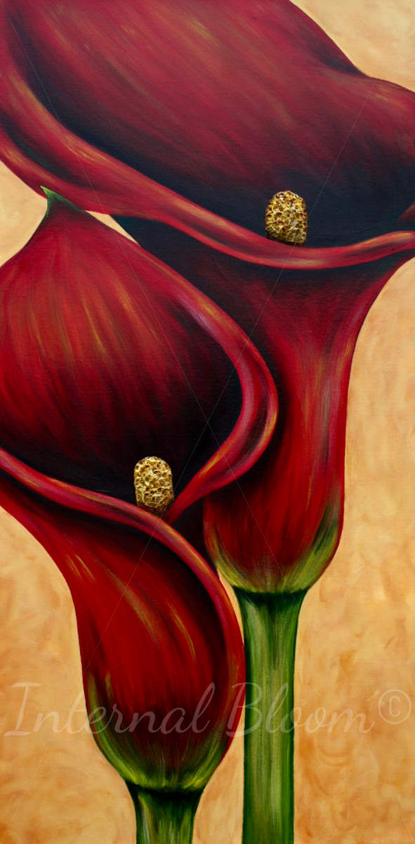 Red Calla Lilies by Denise Cassidy, Image 1.