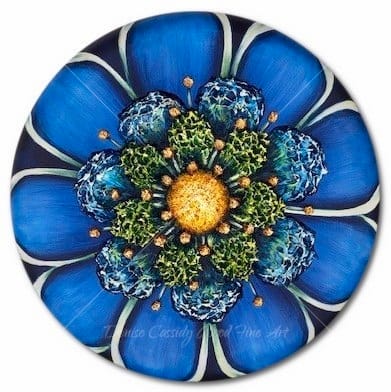 Lg Blue Mandala #735 by Denise Cassidy Wood 
