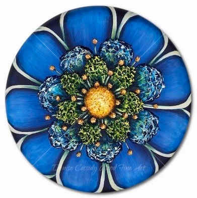 Lg Blue Mandala #735 by Denise Cassidy, Image 1.