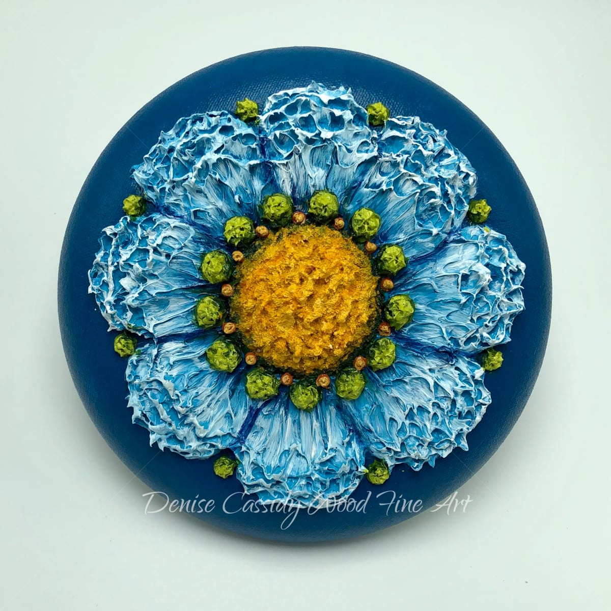 Sm. Light Blue Mandala by Denise Cassidy, Image 1.