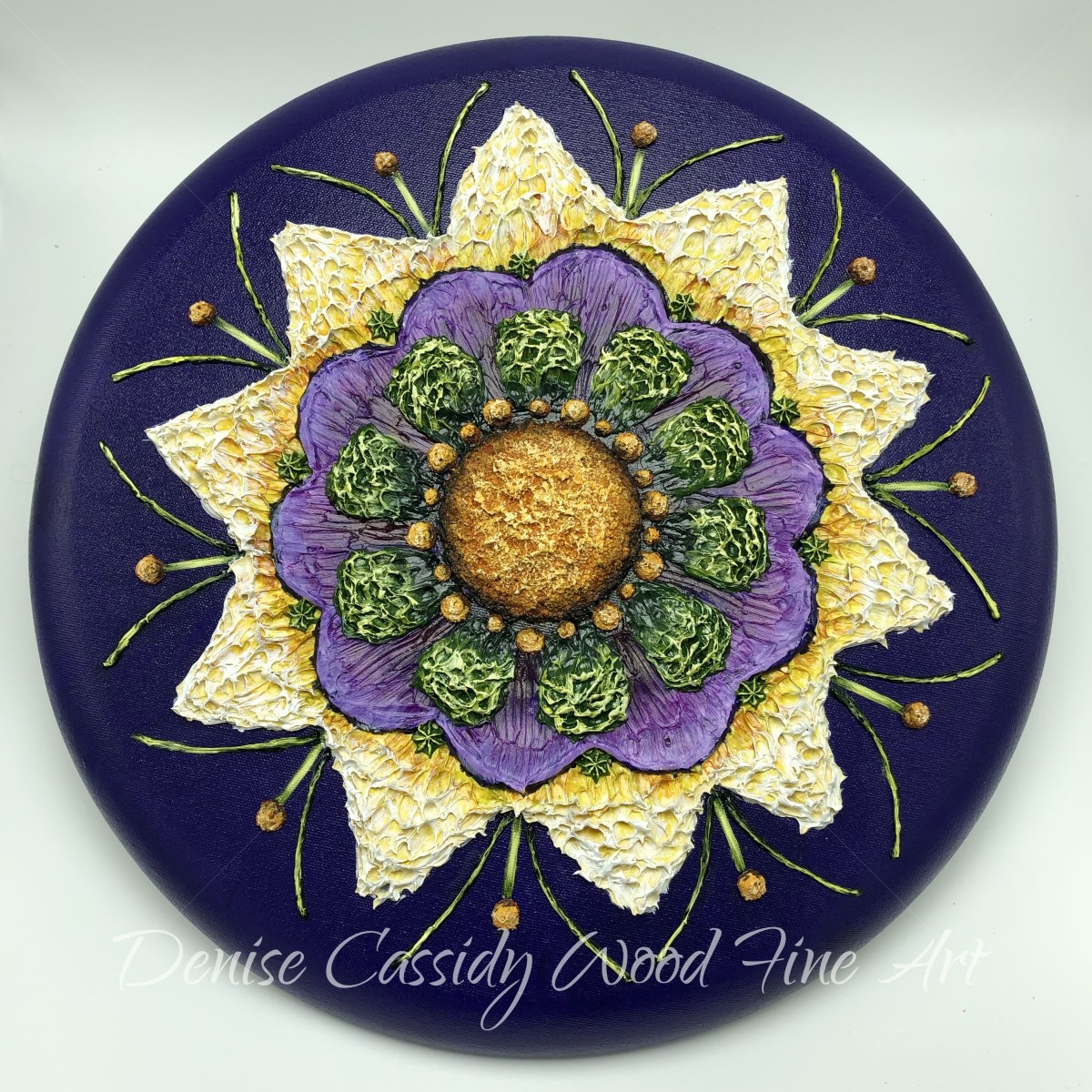 Lg. Mandala - Purple #828 by Denise Cassidy Wood 