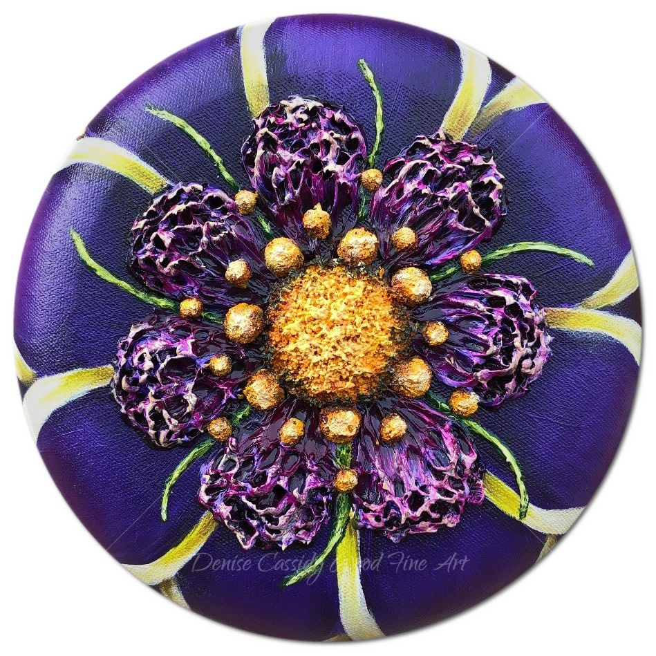 Sm. Purple Mandala #737 by Denise Cassidy Wood 