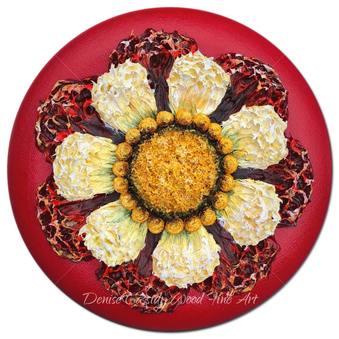 Sm. Red Mandala #762 by Denise Cassidy Wood 