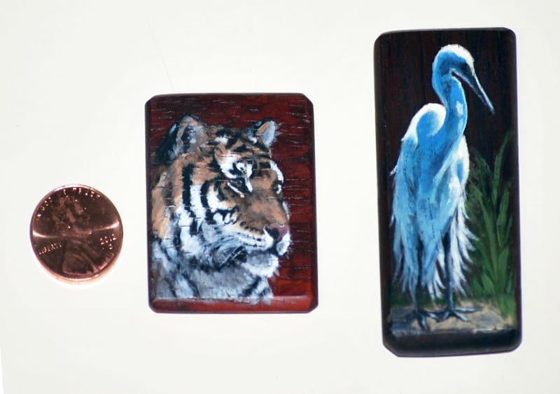 Egret on Ebony Pendant SOLD by Linda Merchant Pearce 