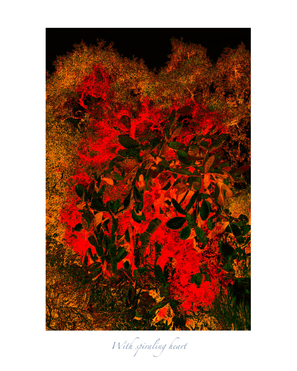 With spiraling heart 