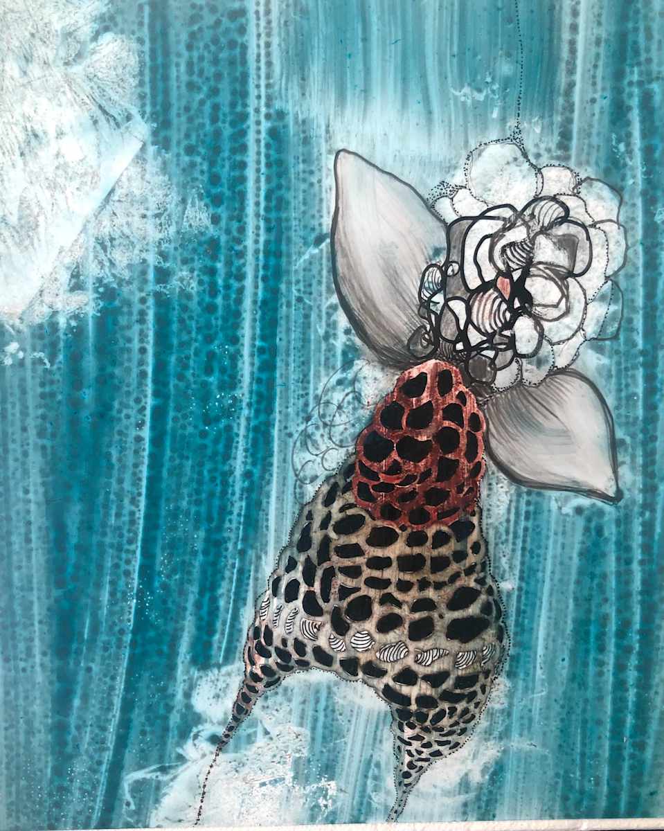 Stephanie Hargrave:  PORTRAIT OF A LEANING WALKING FLOWER by STEPHANIE HARGRAVE 