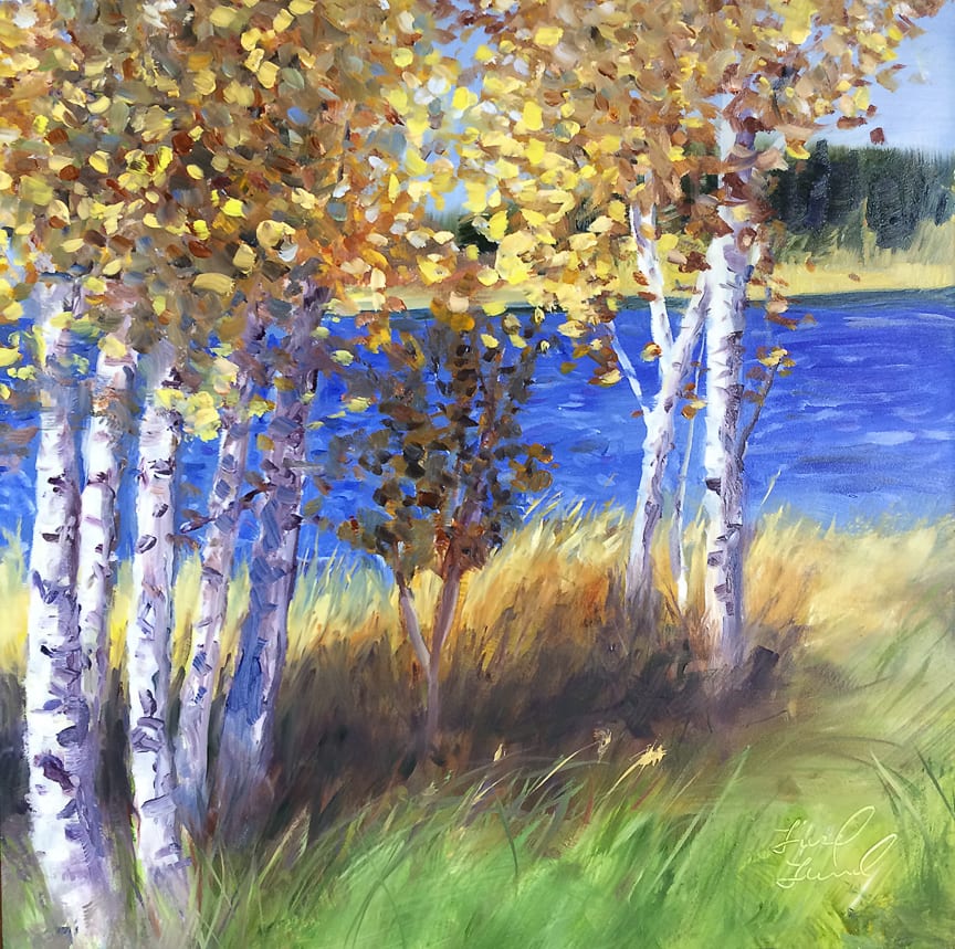 Shimmering Aspens by Liesel Lund 