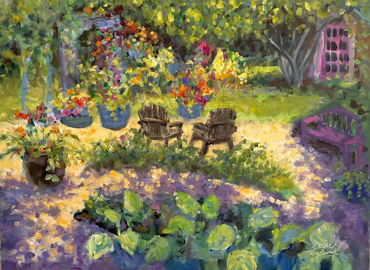 Sunny Afternoon in the Garden by Liesel Lund 
