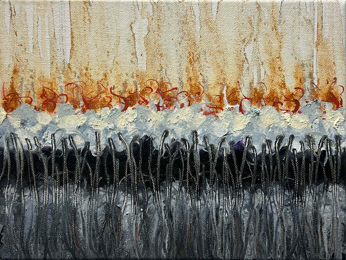 Conflict Zone in Oil 11 by Lyn Godley 