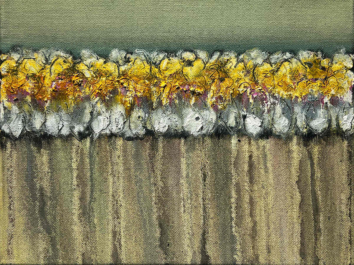 Conflict Zone in Oil 14 by Lyn Godley 