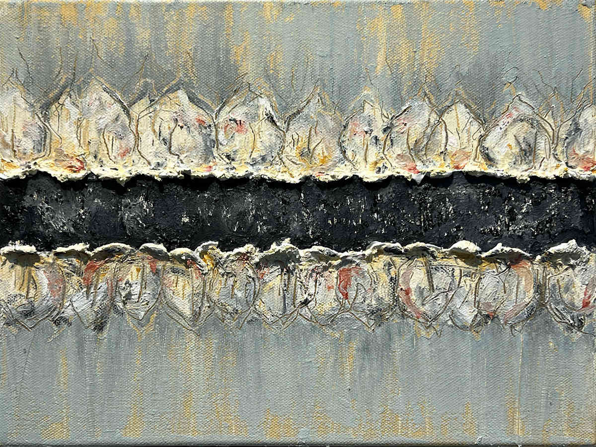 Conflict Zone in Oil 1 by Lyn Godley 