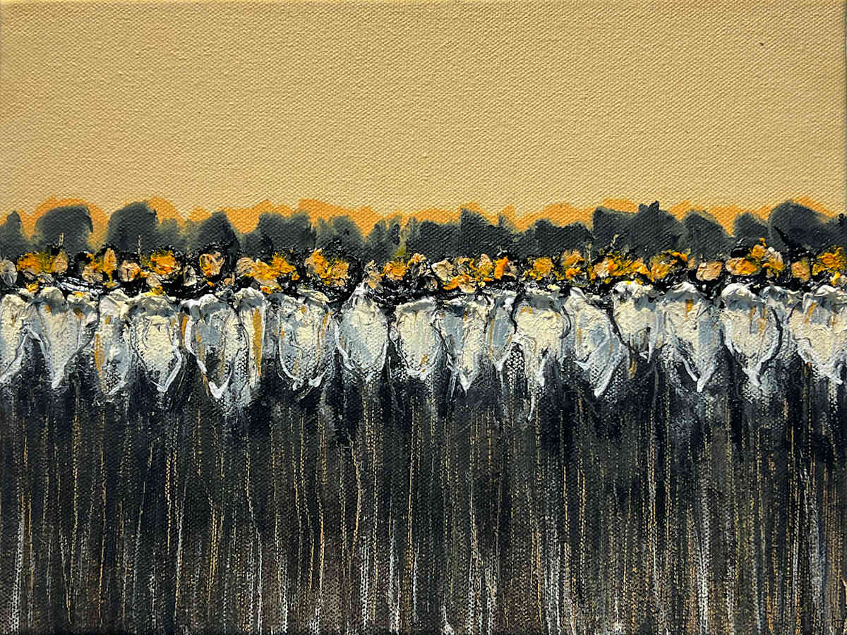 Conflict Zone in Oil 8 by Lyn Godley 