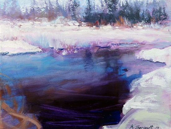 Mountain Lake Thaw by Kathleen Theriault 