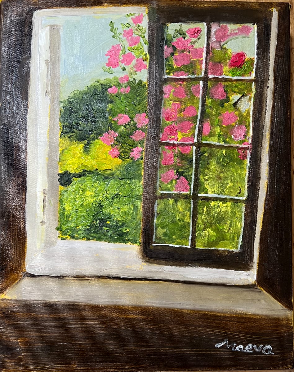 Garden Through a Window by Maeva Lightheart 