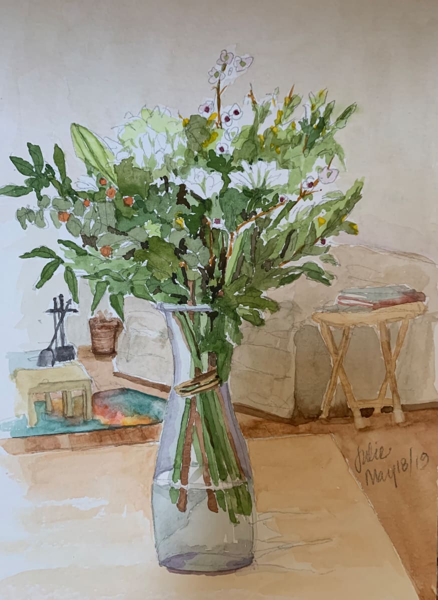 Stephanie’s Flowers by Julie Ireton  Image: Beautiful gift of flowers for my birthday from my daughter… a celebration of pure happiness!
