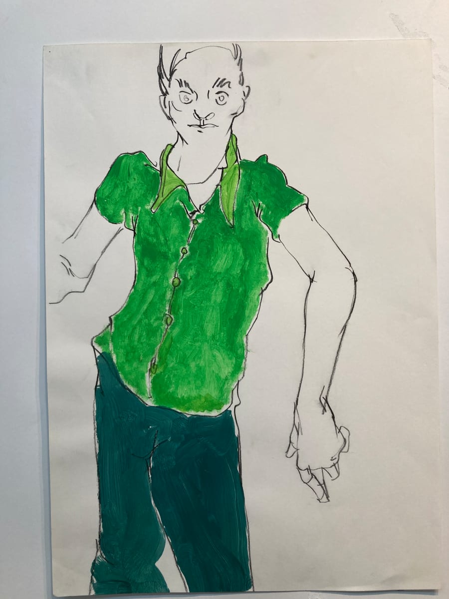 Green figure drawing  Image: Green figure 