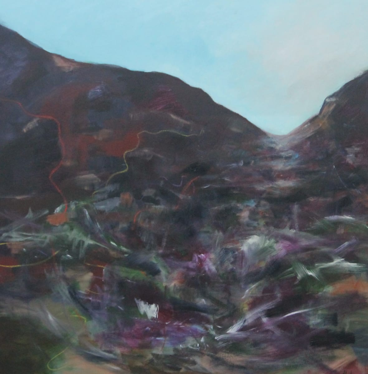 Iron Ore and Animal Tracks Windy by Helene Leane 