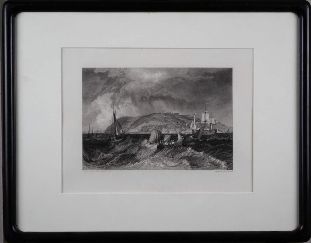 Untitled (Small Boat In Stormy Sea) by E. Goodall 