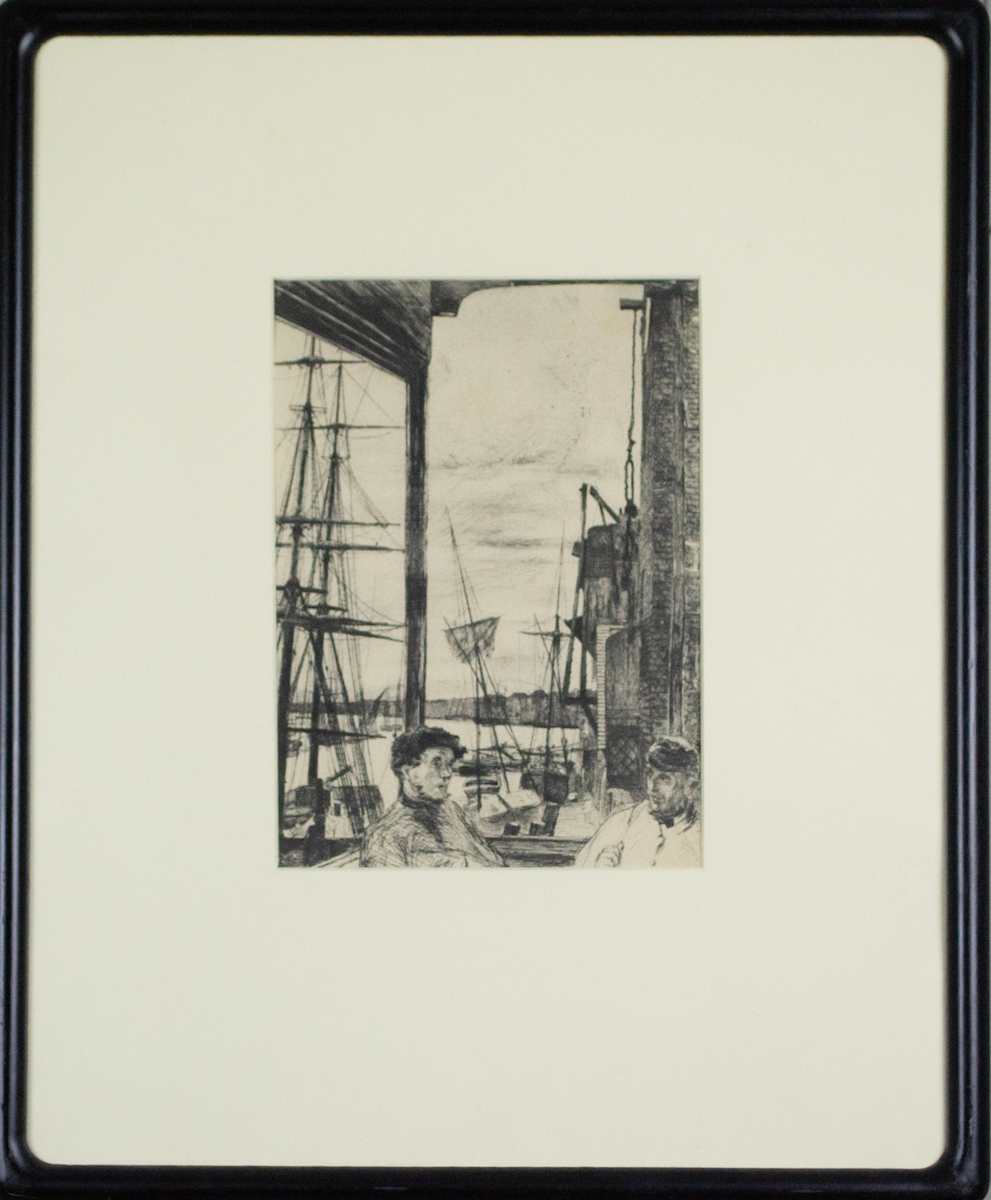 Harbor Scene With Men by James Abbott Macneil Whistler 