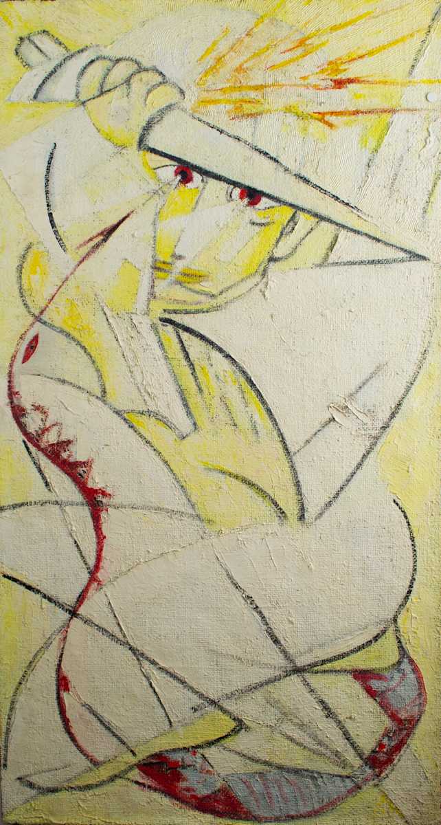 Abstract Figure With Dagger by Edythe Ferris 