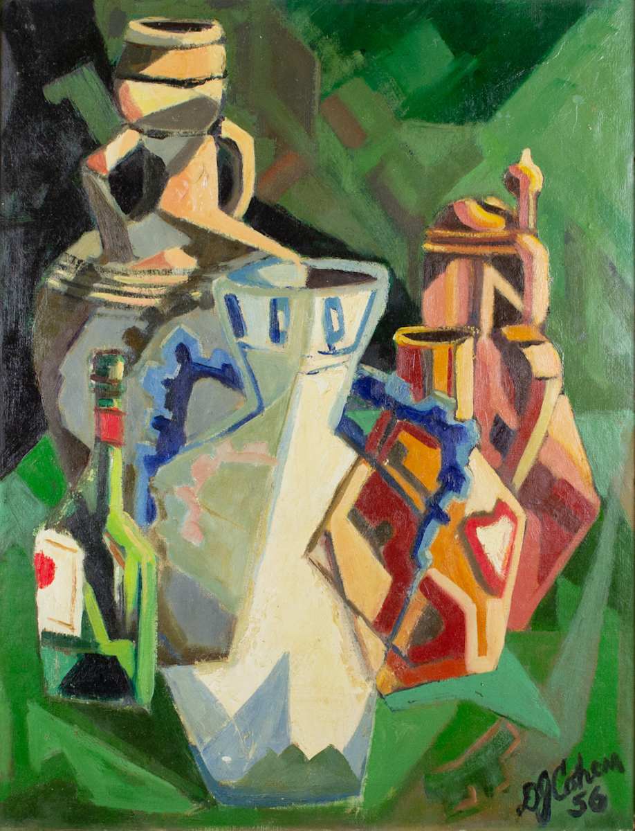 Still Life, Vases ,Pitcher And Bottle by David J. Cohen 