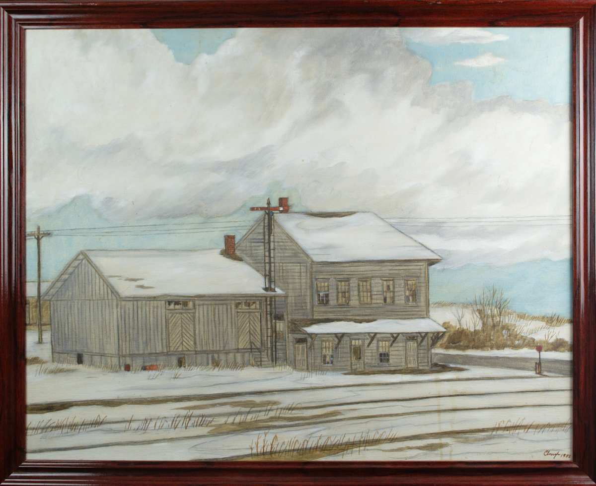 Lehigh Valley Railroad Freight Station, Owega, Ny by Roger Clough 