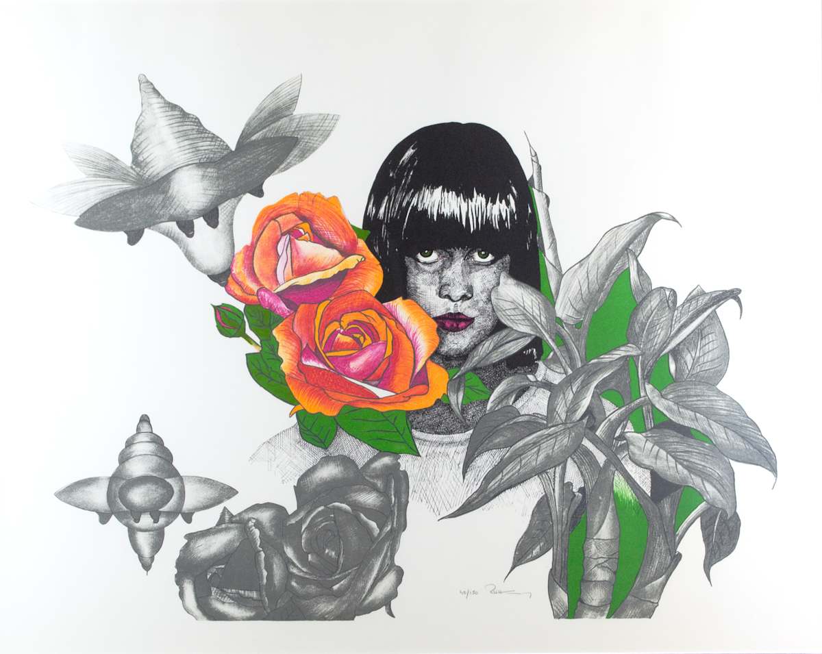 Roses And Bionic Bees by Paul Van Hoeydonck 