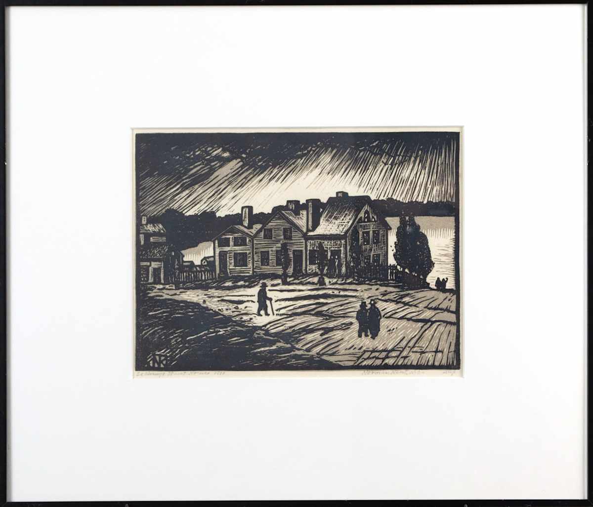 Exchange Street Houses, Imp. by Norman Kent 