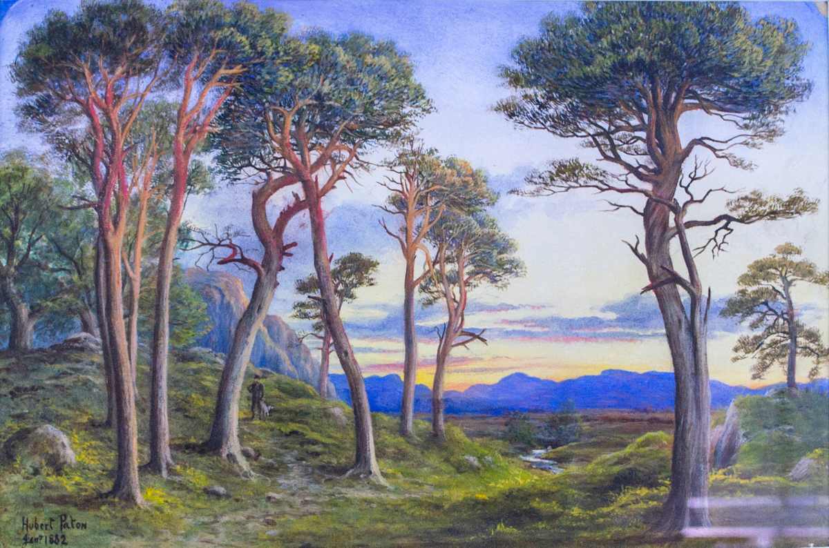 Untitled, (Hunter in the Landscape) by Hubert Paton 