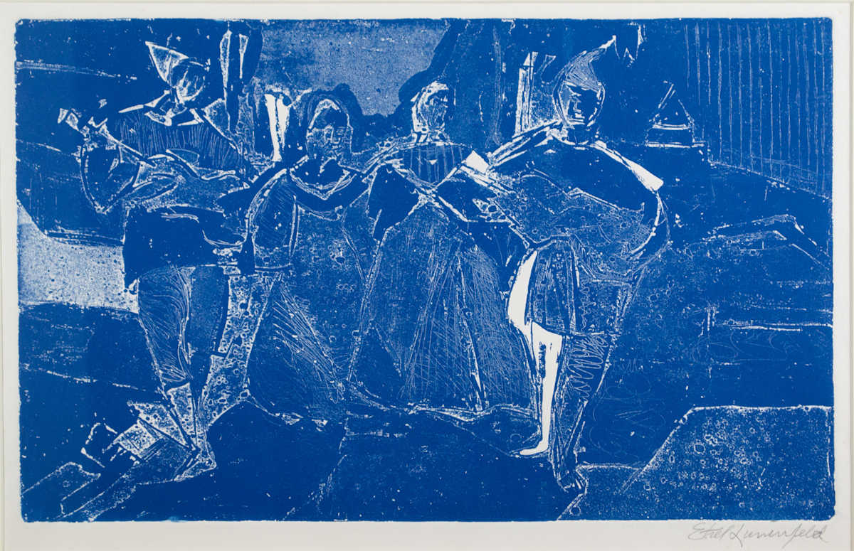 Four Figures (In Dark Blue) by Ethel Lunenfeld, Image 2.
