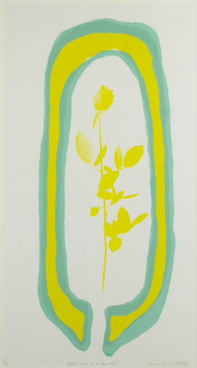 Yellow Rose In A Pea Pod by Vivian Bergenfeld 