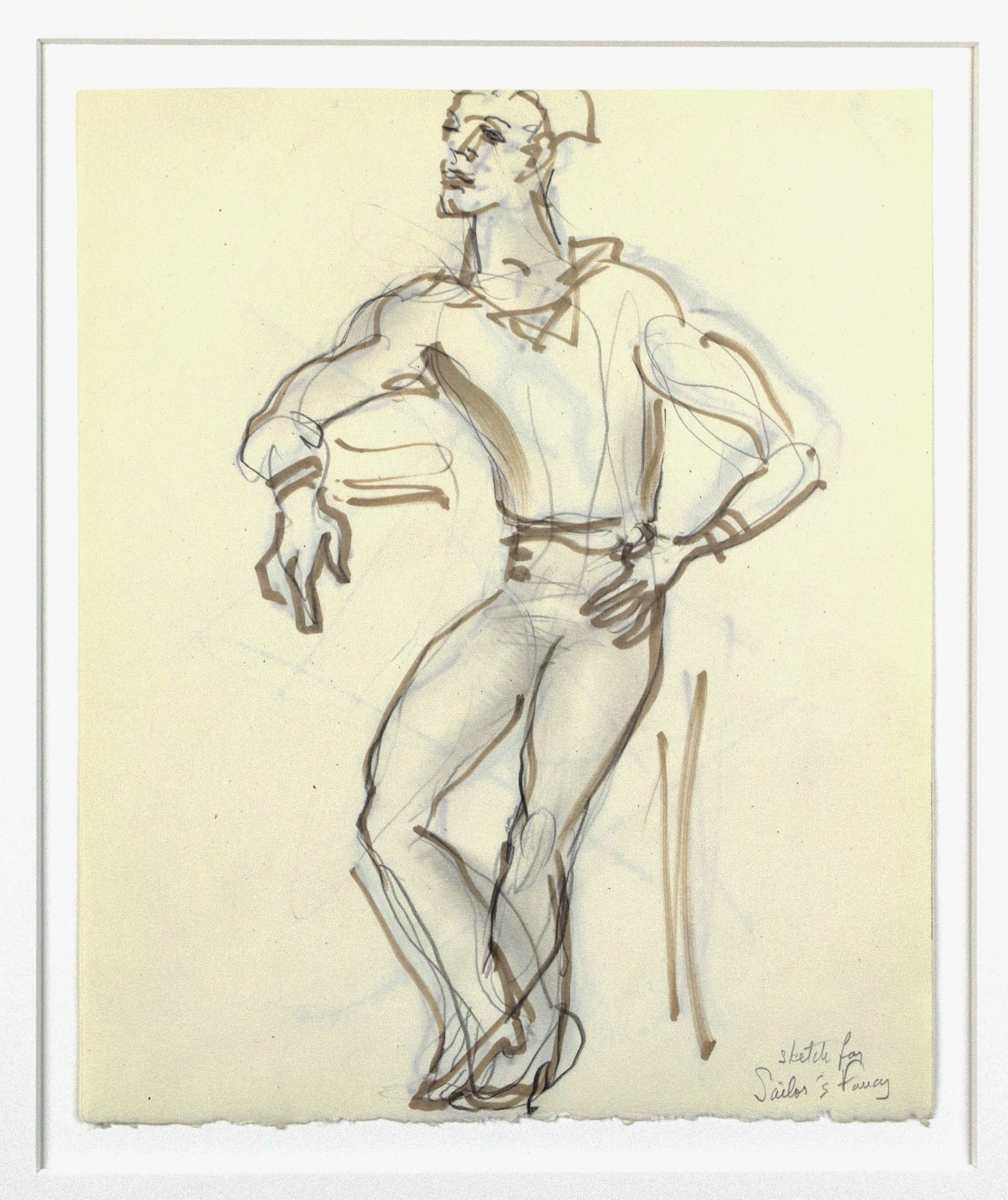 Sketch For Sailor's Fancy by Emlen Etting 