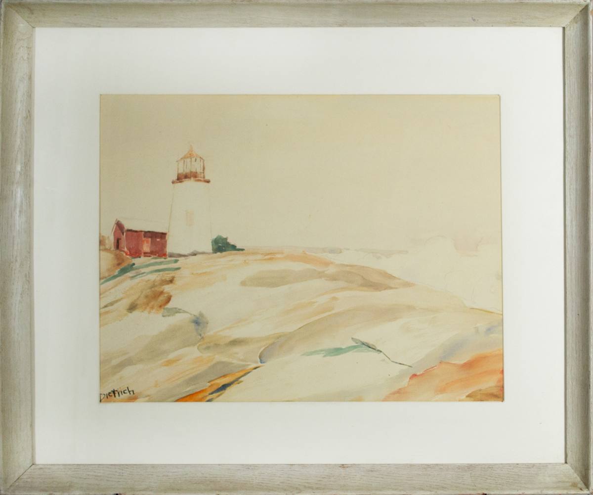 Lighthouse On Hill by R. Dietrich 