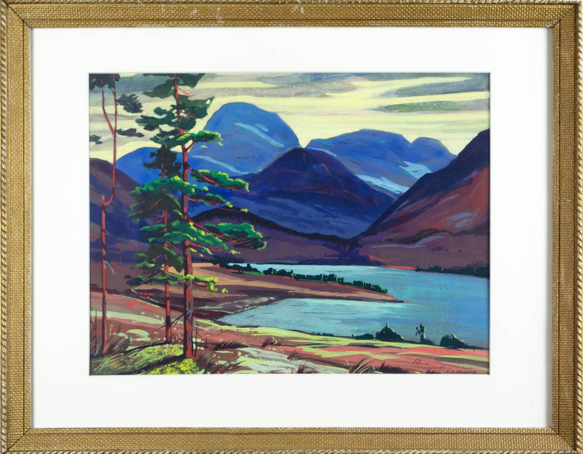 Mountainous Landscape With Lake by Floyd D. Hopper 