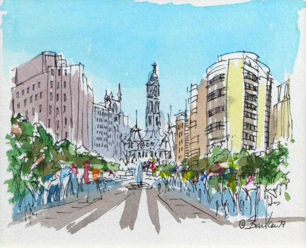 Untitled Cityscape by Joe Barker 