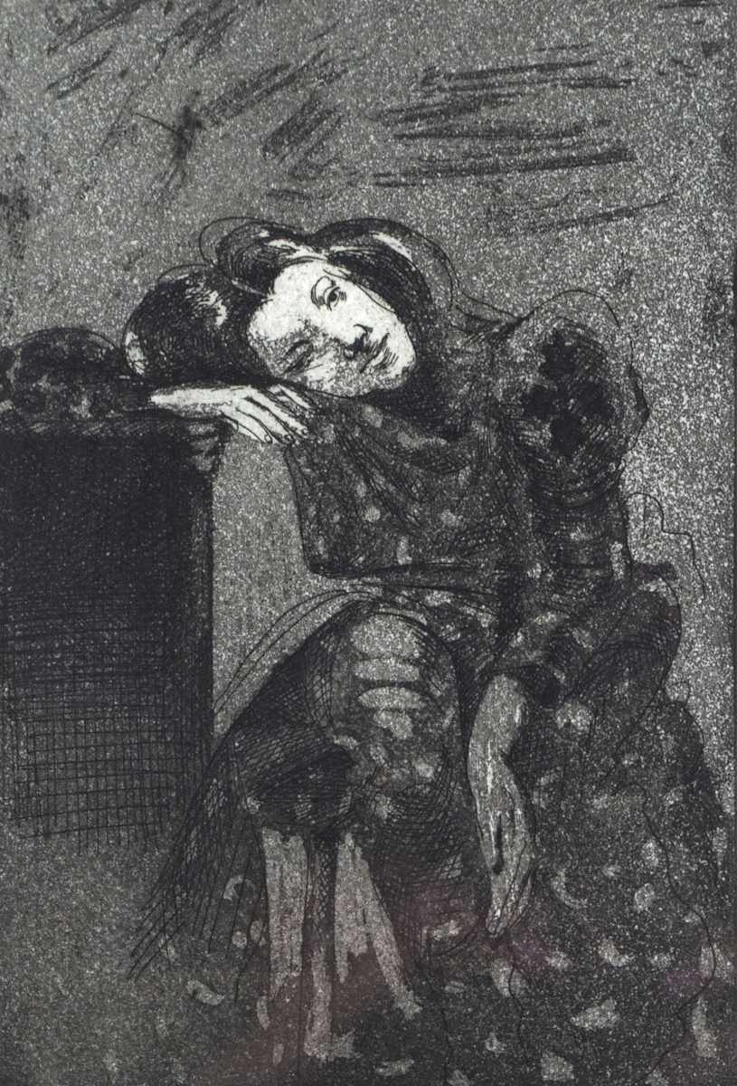 Untitled (Seated Girl Resting Her Head) by John Aiello 