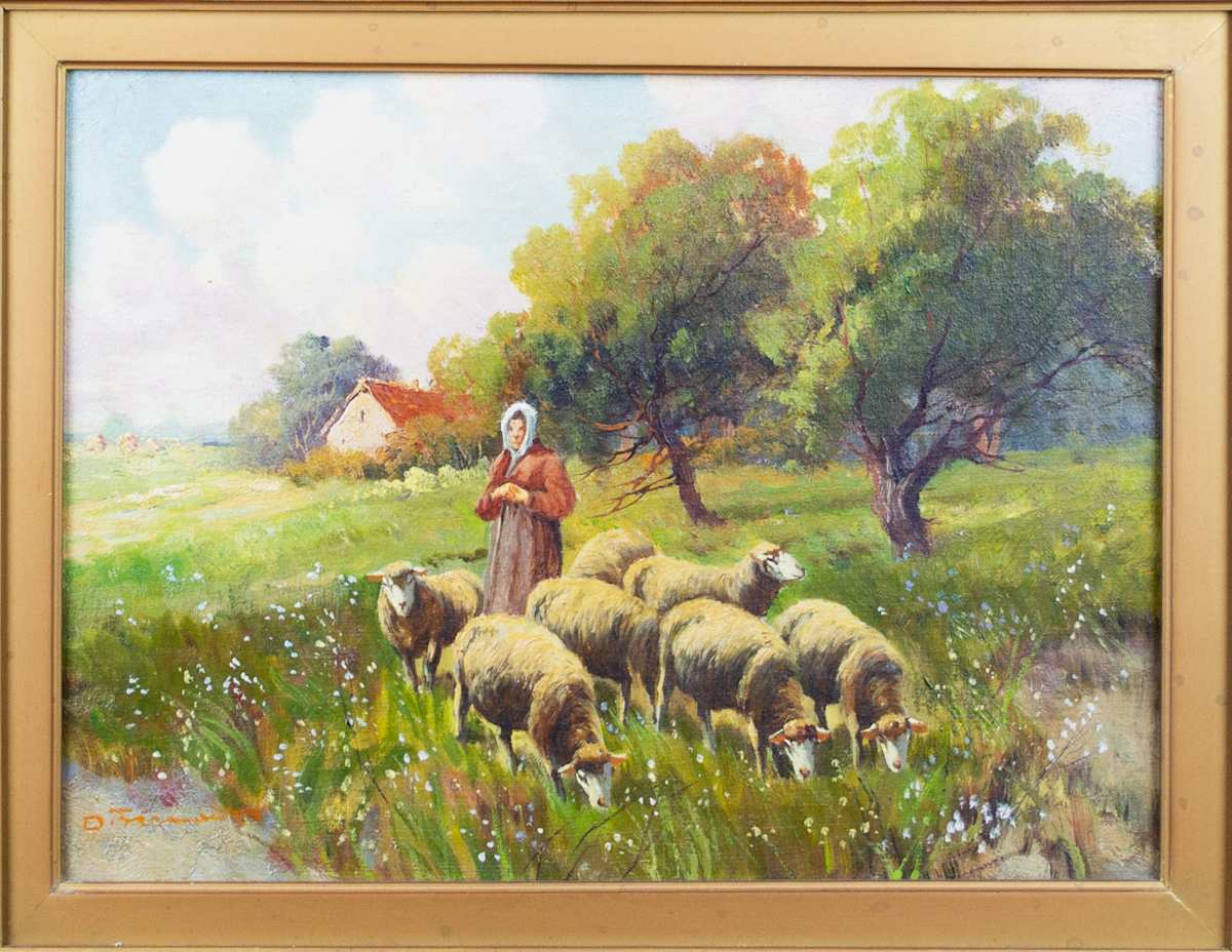 Untitled, Pastoral Scene by Unknown 