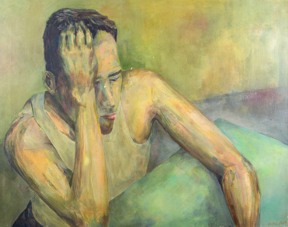 Male Figure In Contemplation by Eric Proudfoot 