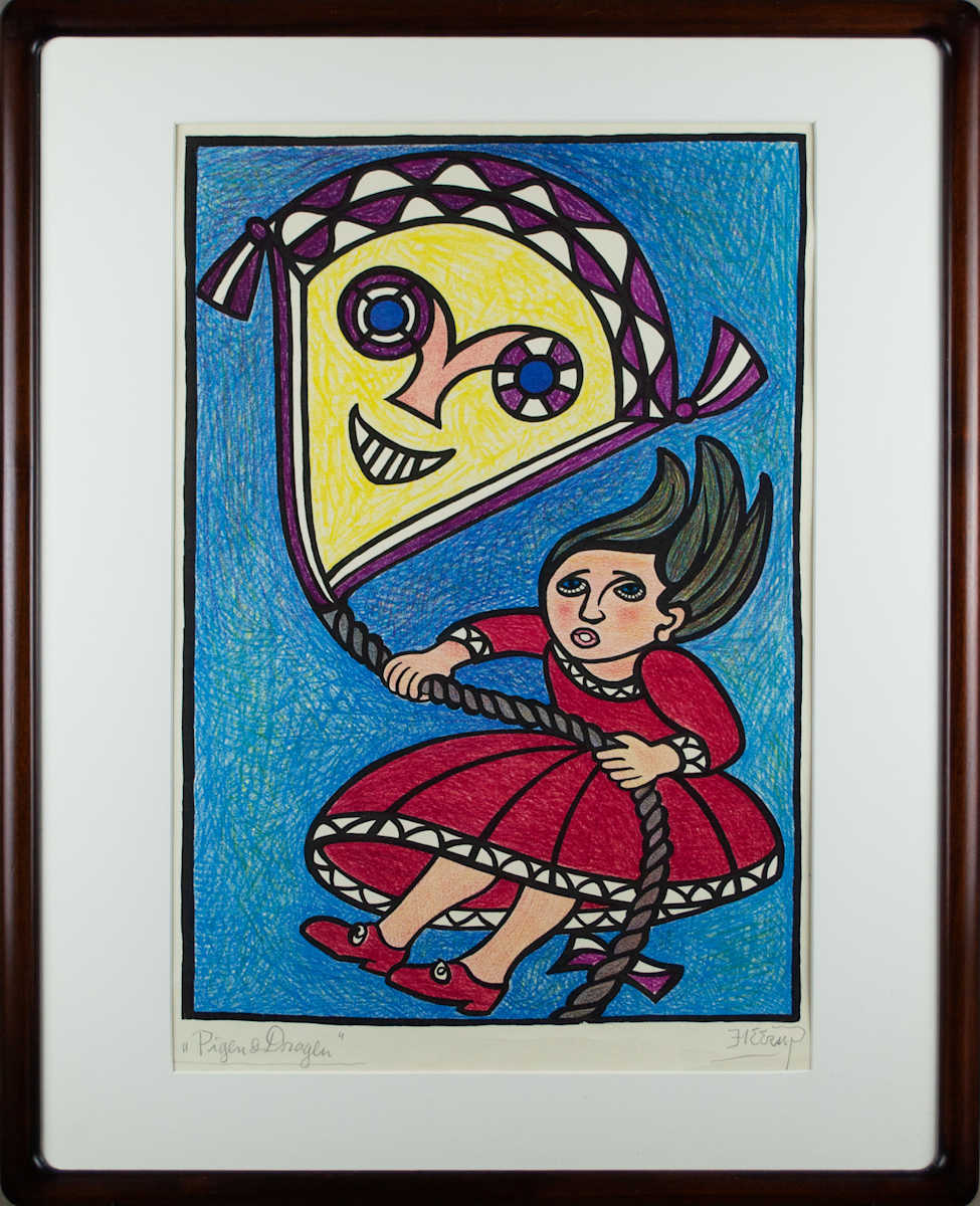 Pigen & Dragen (The Girl and the Dragon) by Henry Heerup 