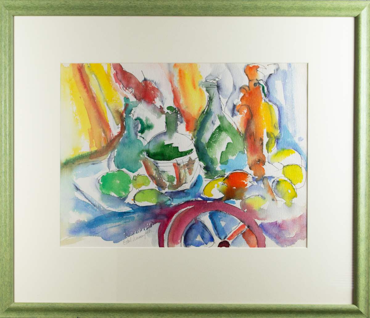 Still Life Of Bottles by Ethel Lunenfeld 